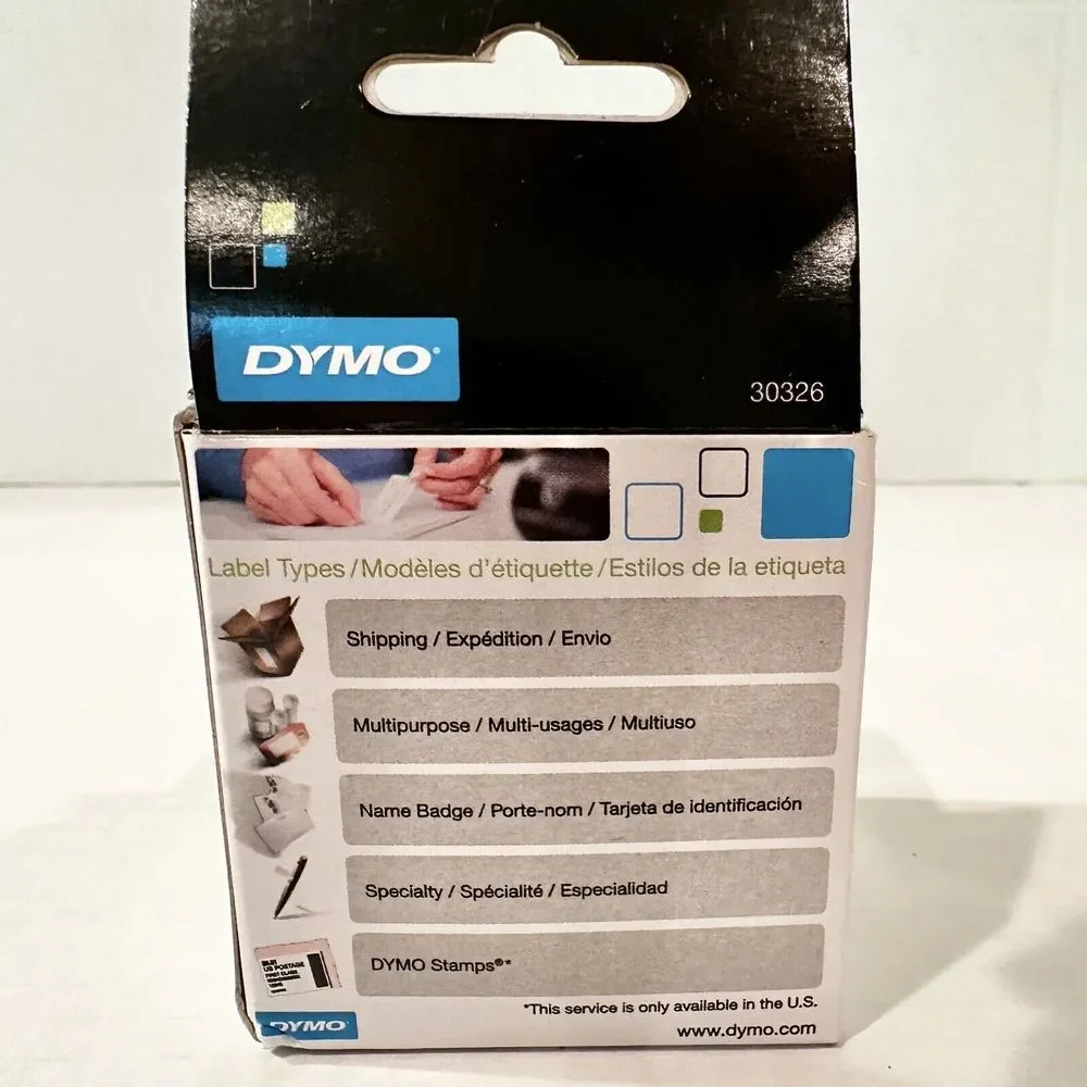DYMO‎ LabelWriter VHS Top Labels 1 4/5 x 3 1/10 White 150 Labels/Roll 30326